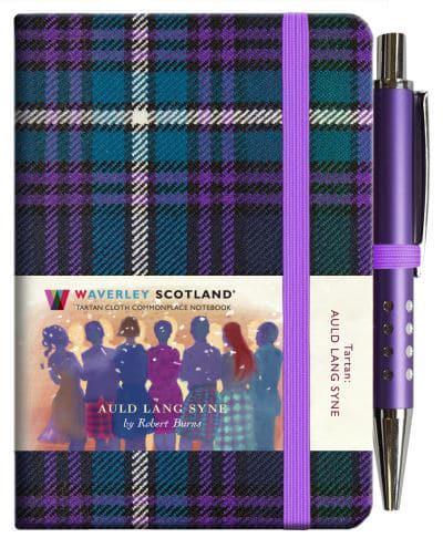 Auld Lang Syne Tartan Cloth Notebook (with pen) - KINGDOM BOOKS LEVEN