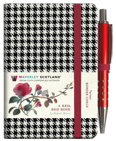 A Red, Red Rose Tartan Cloth Notebook (Includes Pen) - KINGDOM BOOKS LEVEN